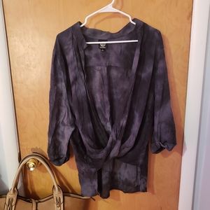 Grey faux wrap open top